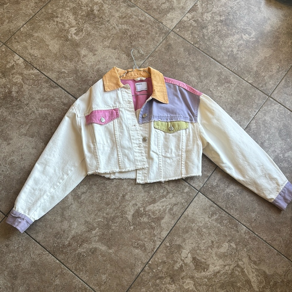 Beshka - crop Jean jacket, size S